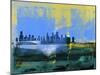 Chicago Abstract Skyline I-Emma Moore-Mounted Art Print