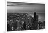 Chicago Aerial North View In BW-Steve Gadomski-Framed Photographic Print