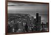 Chicago Aerial North View In BW-Steve Gadomski-Framed Photographic Print