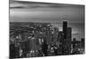 Chicago Aerial North View In BW-Steve Gadomski-Mounted Photographic Print