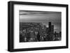 Chicago Aerial North View In BW-Steve Gadomski-Framed Photographic Print