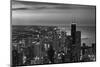 Chicago Aerial North View In BW-Steve Gadomski-Mounted Photographic Print