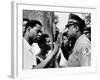 Chicago African American Policeman Tries to Calm a Crowd-null-Framed Photo