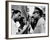 Chicago African American Policeman Tries to Calm a Crowd-null-Framed Photo