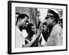 Chicago African American Policeman Tries to Calm a Crowd-null-Framed Photo