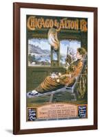 Chicago and Alton Rail Road Poster, C.1885-null-Framed Giclee Print