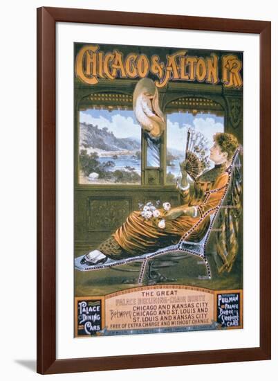 Chicago and Alton Rail Road Poster, C.1885-null-Framed Giclee Print