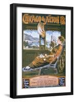 Chicago and Alton Rail Road Poster, C.1885-null-Framed Giclee Print
