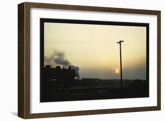 Chicago and North Western Railyard-Jack Delano-Framed Art Print