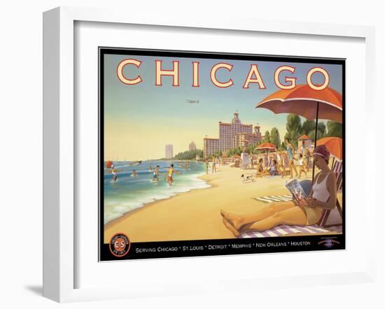 Chicago and Southern Air-Kerne Erickson-Framed Art Print