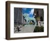 Chicago Art Institute and Lion Sculpture Along Michigan Avenue, Chicago, Illinois, Usa-Alan Klehr-Framed Photographic Print