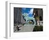 Chicago Art Institute and Lion Sculpture Along Michigan Avenue, Chicago, Illinois, Usa-Alan Klehr-Framed Photographic Print