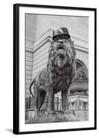 Chicago Art Institute Lion-Patrick Warneka-Framed Photographic Print