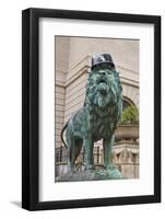 Chicago Art Institute Lion-Patrick Warneka-Framed Photographic Print