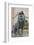 Chicago Art Institute Lion-Patrick Warneka-Framed Photographic Print