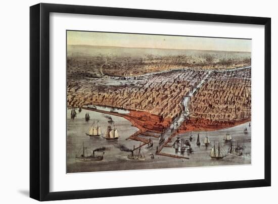 Chicago as it Was, circa 1880-Currier & Ives-Framed Giclee Print