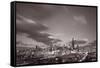 Chicago At Dusk BW-Steve Gadomski-Framed Stretched Canvas