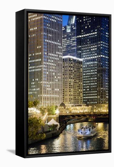 Chicago at Night #2, Chicago '07 - Color-Monte Nagler-Framed Stretched Canvas