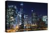 Chicago at Night.-rudi1976-Stretched Canvas