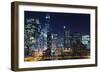 Chicago at Night.-rudi1976-Framed Photographic Print