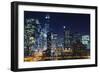 Chicago at Night.-rudi1976-Framed Photographic Print