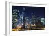 Chicago at Night.-rudi1976-Framed Photographic Print