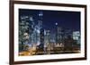 Chicago at Night.-rudi1976-Framed Photographic Print