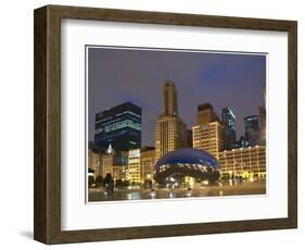 Chicago at night-Patrick  J. Warneka-Framed Photographic Print