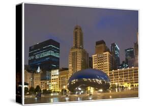 Chicago at night-Patrick  J. Warneka-Stretched Canvas