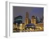 Chicago at night-Patrick  J. Warneka-Framed Premium Photographic Print