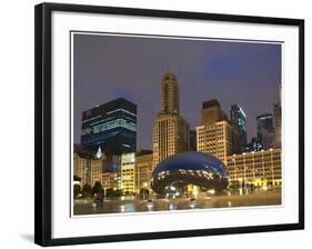 Chicago at night-Patrick  J. Warneka-Framed Photographic Print