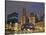 Chicago At Night-Patrick Warneka-Stretched Canvas