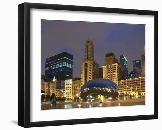 Chicago At Night-Patrick Warneka-Framed Premium Photographic Print
