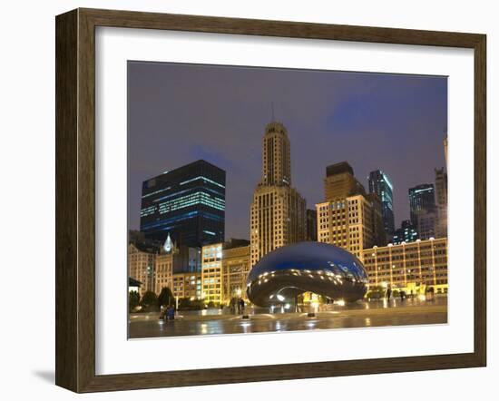 Chicago At Night-Patrick Warneka-Framed Photographic Print