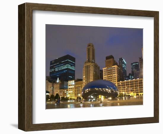 Chicago At Night-Patrick Warneka-Framed Photographic Print