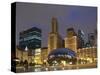 Chicago At Night-Patrick Warneka-Stretched Canvas