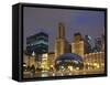 Chicago At Night-Patrick Warneka-Framed Stretched Canvas