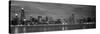 Chicago - B&W Reflection-Jerry Driendl-Stretched Canvas