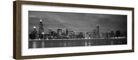 Chicago - B&W Reflection-Jerry Driendl-Framed Photographic Print