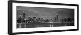 Chicago - B&W Reflection-Jerry Driendl-Framed Photographic Print