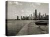 Chicago Beach Walk-Pete Kelly-Stretched Canvas