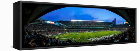Chicago Bears At Soldier Field-Steve Gadomski-Framed Stretched Canvas