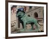 Chicago Bears Helmet On Lion-Patrick Warneka-Framed Photographic Print