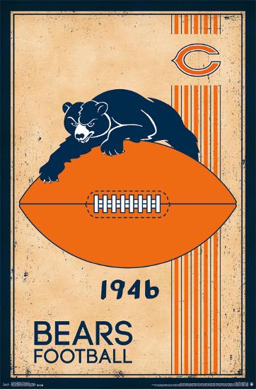 Chicago Bears - Retro Logo 14-null-Lamina Framed Poster