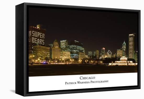 Chicago Bears Skyline-Patrick Warneka-Framed Stretched Canvas