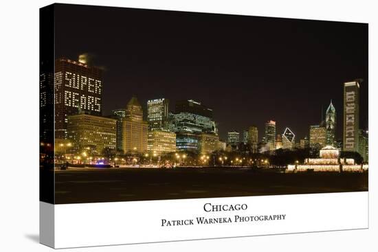Chicago Bears Skyline-Patrick Warneka-Stretched Canvas