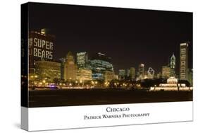 Chicago Bears Skyline-Patrick Warneka-Stretched Canvas