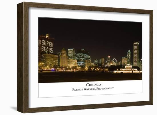 Chicago Bears Skyline-Patrick Warneka-Framed Photographic Print