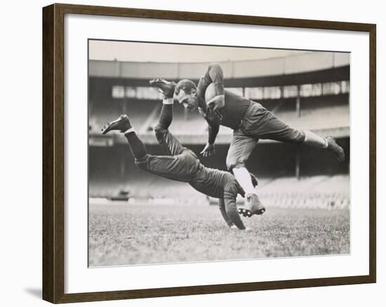 Chicago Bears Teammates Practicing as Joe Zeller Tries to Tackle Red Grange-null-Framed Photo