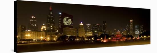 Chicago Black Hawks Skyline-Patrick Warneka-Stretched Canvas